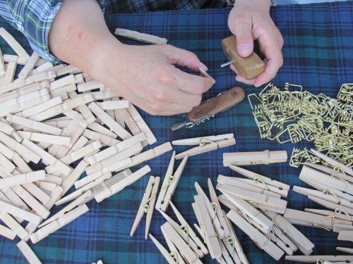 Every Eco- Homemakers dream- Hand Made clothes pins that hang on tight! Vermont Clothes Pins claimed to be the only MADE in AMERICA clothes pins left on the market- yes I did treat myself to this fine and functional gems