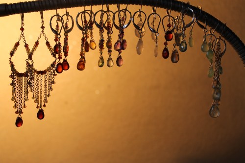 Freshly made earrings